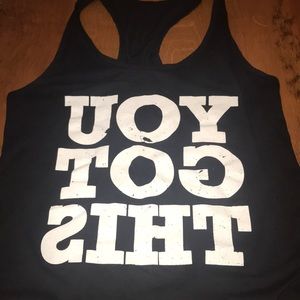 Fun, black workout tank!